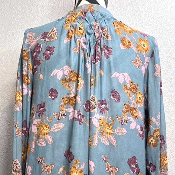 Free People So Fine Floral Bloomcore Sz S Sheer Layered Tunic Top - Picture 7 of 12